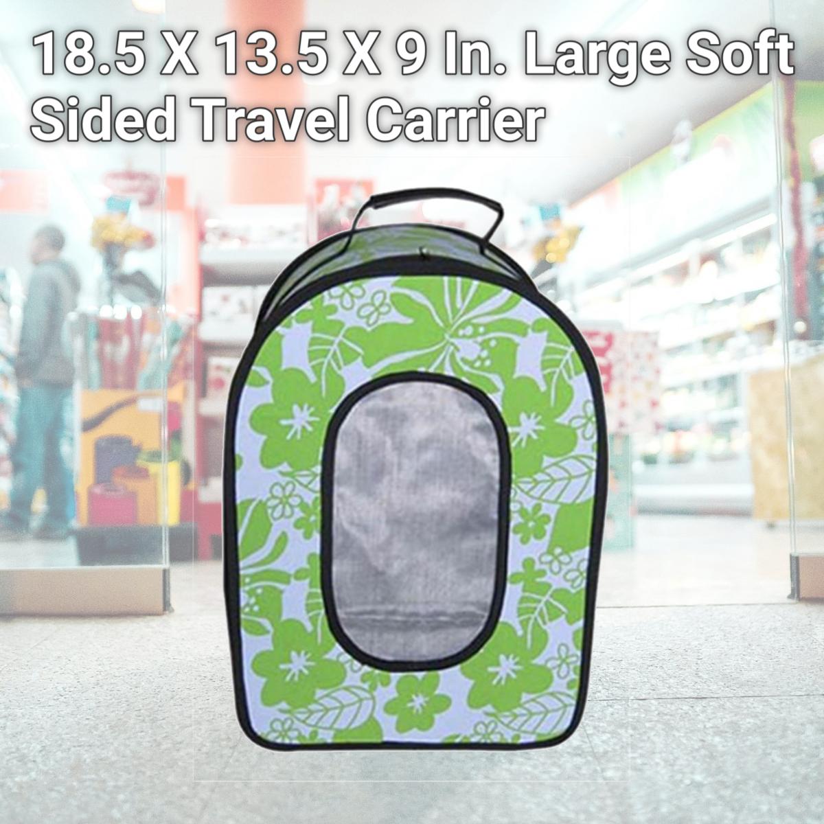 Picture of A&E Cage HB1506L Green 18.5 X 13.5 X 9 In. Large Soft Sided Travel Carrier