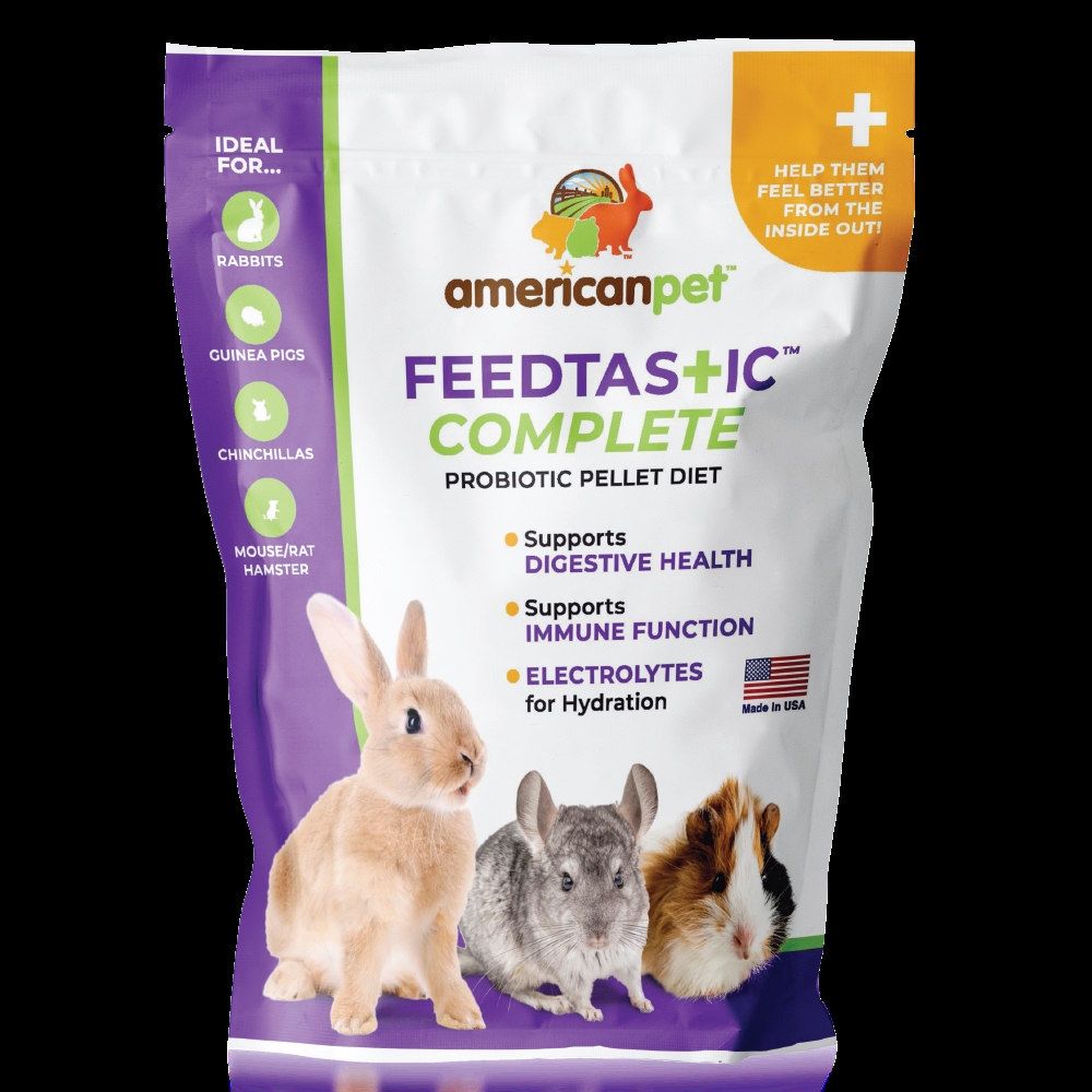 Picture of American Pet  583 Feedtastic COMPLETE Probiotic Pellet 8 oz #581 for Small Pet Digestive Aid Supplement