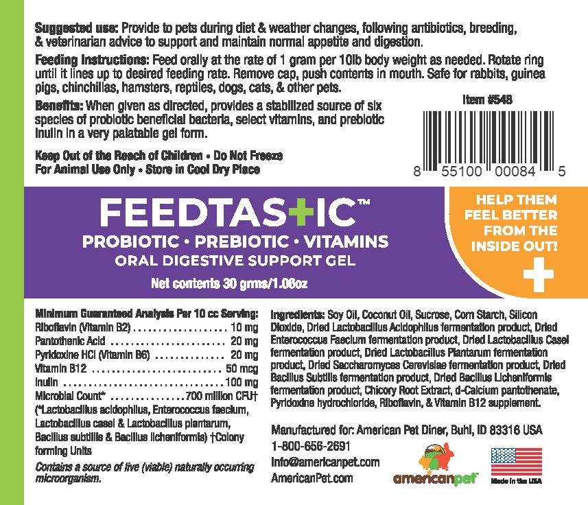 Picture of Feedtastic by American Pet 548 Feedtastic - Probiotic Gel Oral Nutritional Supplement - Small Animal by American Pet
