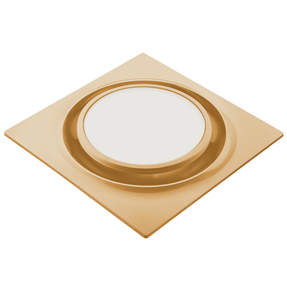 ABF110 L6 SG 110 CFM 0. 9 Sones Ceiling Mount Exhaust Ventilation Fan with LED Light - Round Grille - Satin Gold