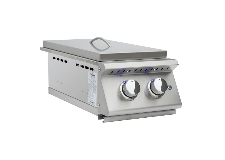 Picture of Summerset SIZPROSB2-LP Sizzler Pro Built-In Double Side Burner with LED Illumination Liquid Propane