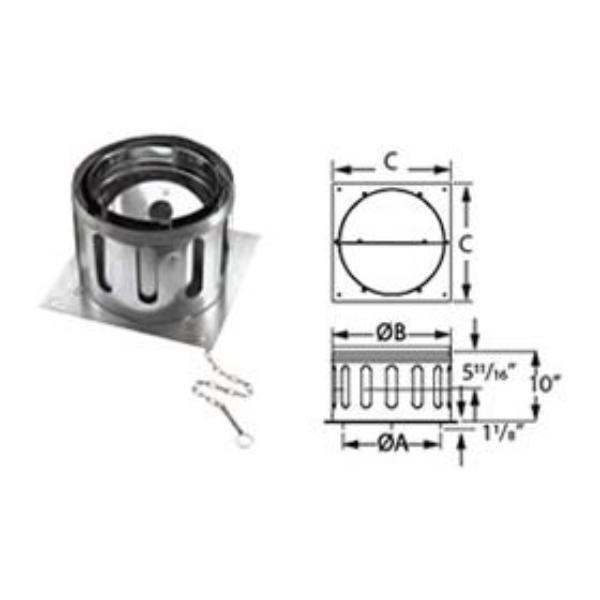Picture of Duravent A16DCA-APD 16 in. DuraChimney II Anchor Plate with Damper