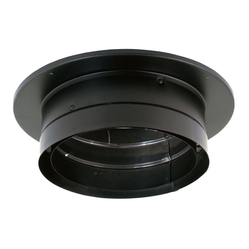 Picture of Duravent A6DVL-ADT 6 in. DVL & DuraBlack Chimney Adapter with Trim&#44; Black