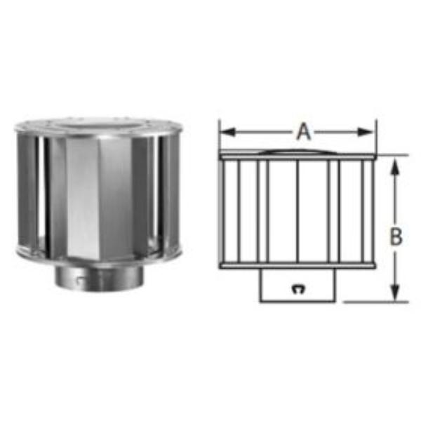Picture of Duravent B12BVVT 12 in. Round B-Vent High Wind Cap