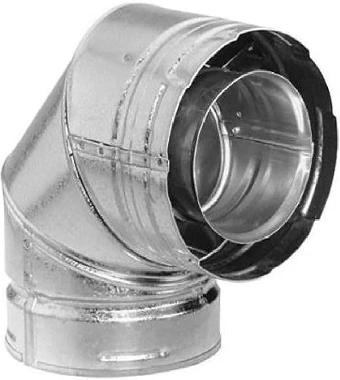 Picture of Duravent D46DVA-E90 4 x 6 in. 90 deg Direct Vent Galvanized Elbow - 990