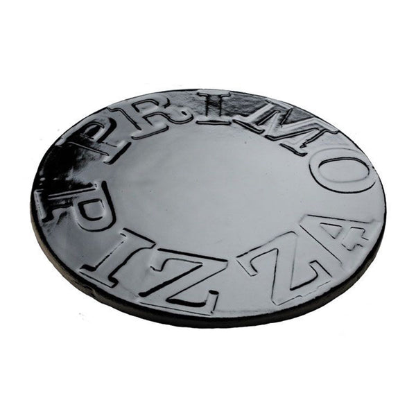 Primo PG00338 15 in. Glazed Ceramic Pizza or BakIng Stone - Oval Extra Large 400, Large 300 or Large Round Kamado