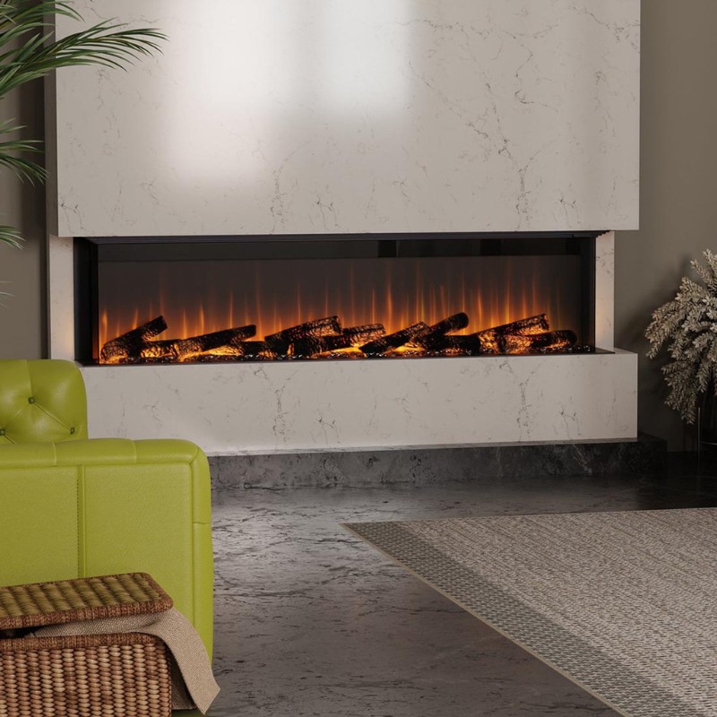500003152 74 in. Ignite Ultra Built-in Linear Electric Fireplace - ULT74