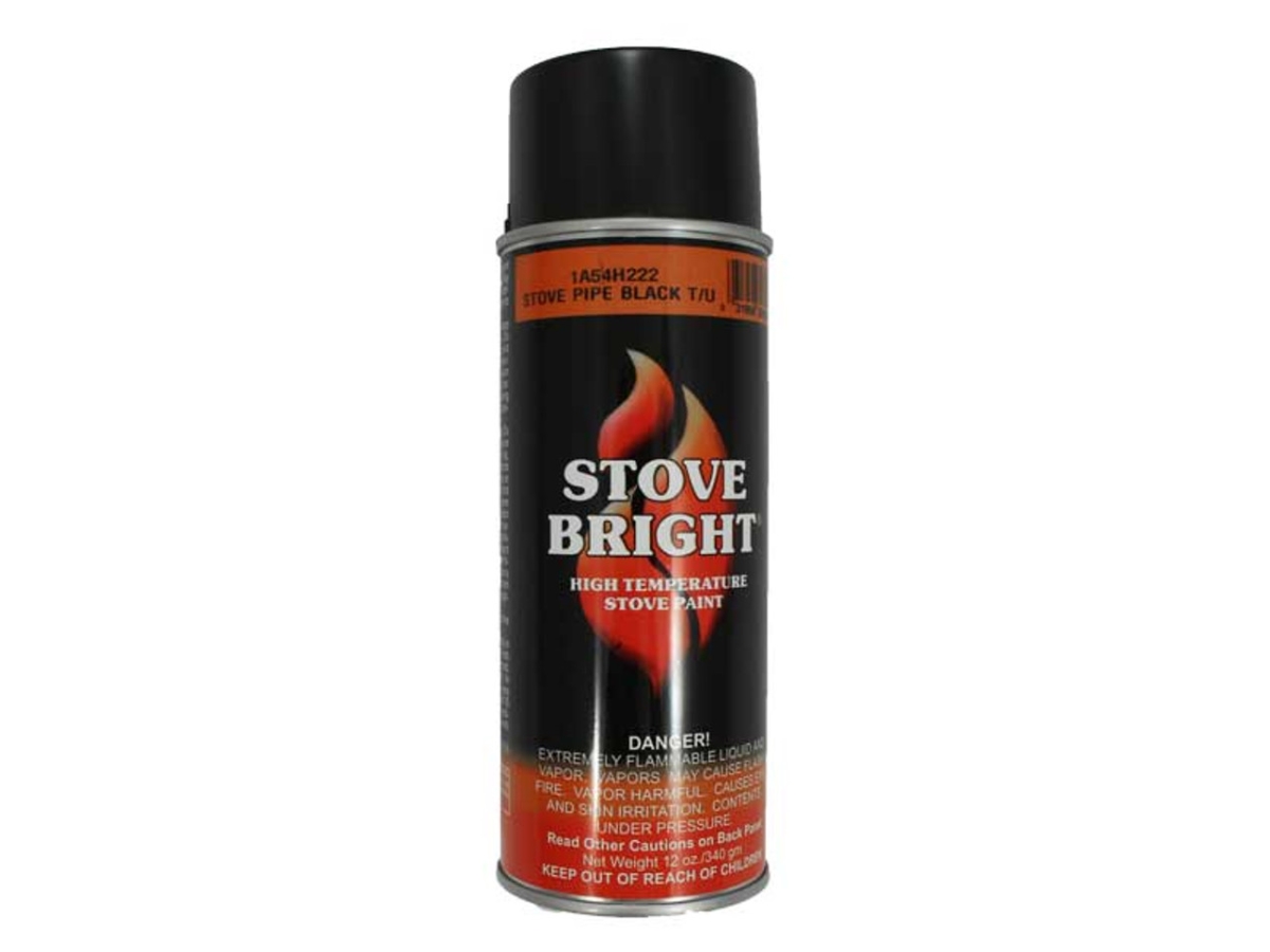 1A54H222 12 oz Vent Pipe High Temperature Stove Paint - Aerosol - Black