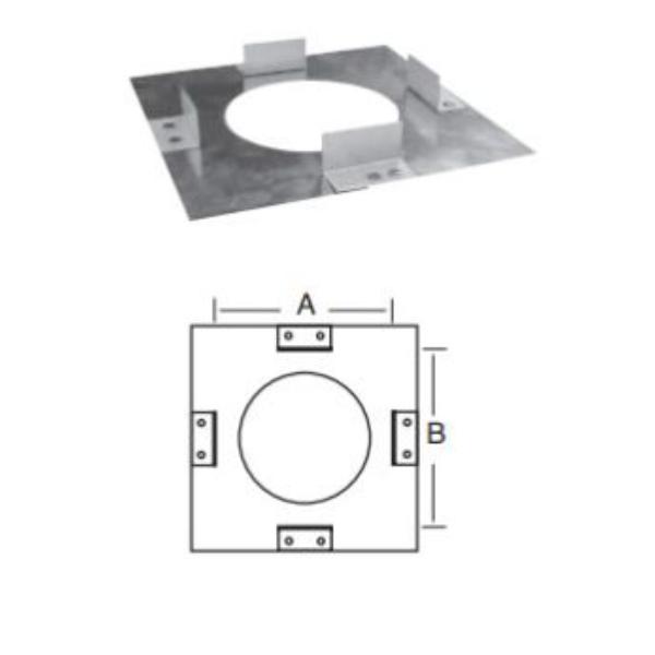 Picture of Duravent B6BVFS 6 in. Round B-Vent Firestop Spacer