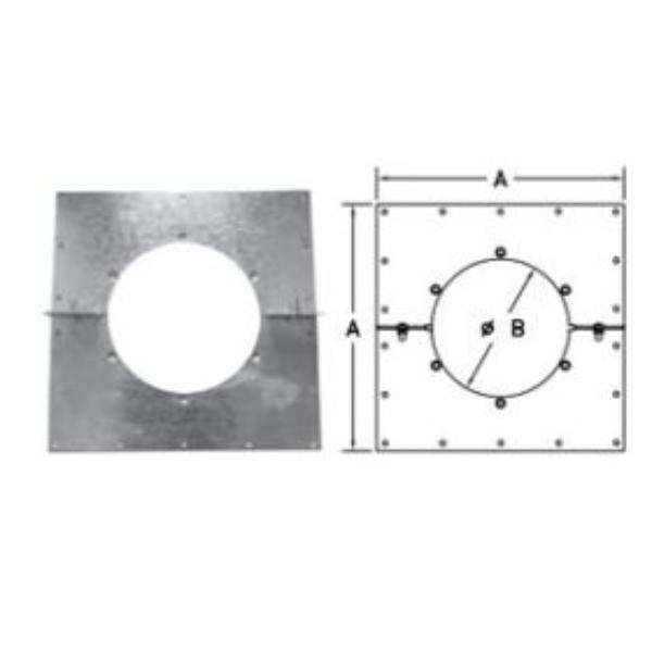Picture of Duravent B12BVFSP 12 in. Round B-Vent Firestop Support Plate
