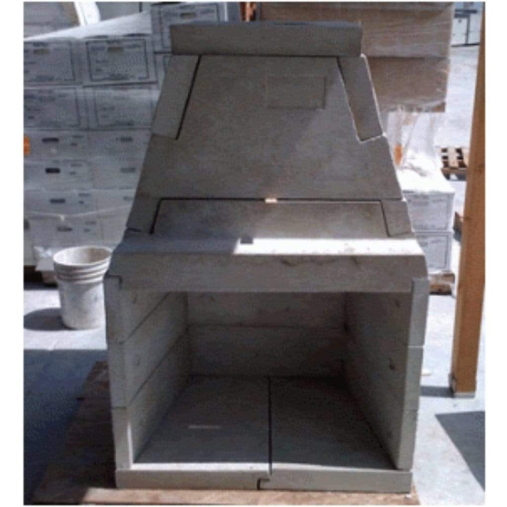 44-Inch Pre-Cast Fireplace Box - Black - Set of 1 - High Thermal Efficiency