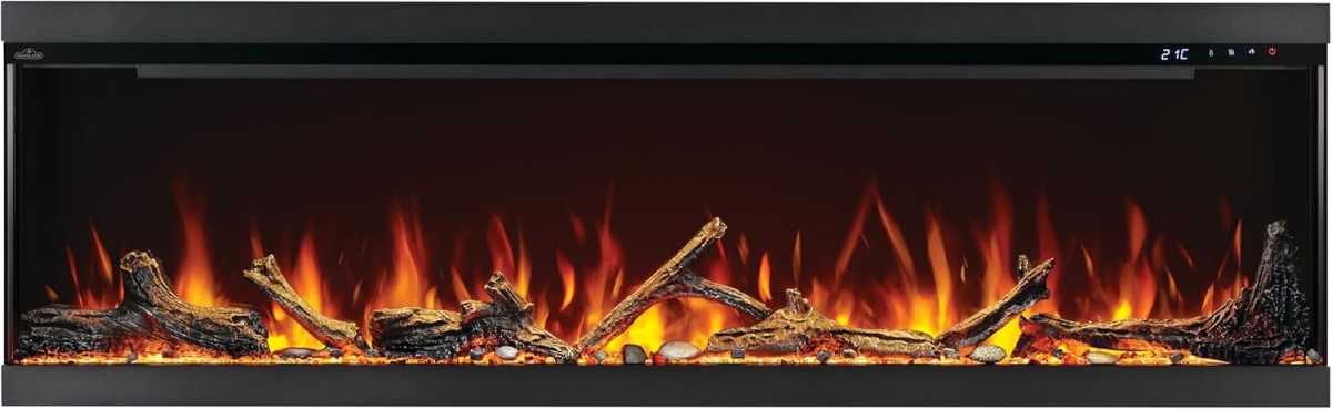 Napoleon Astound 74 Inch Black Single-Sided FlexMount Electric Fireplace - NEFL74AB