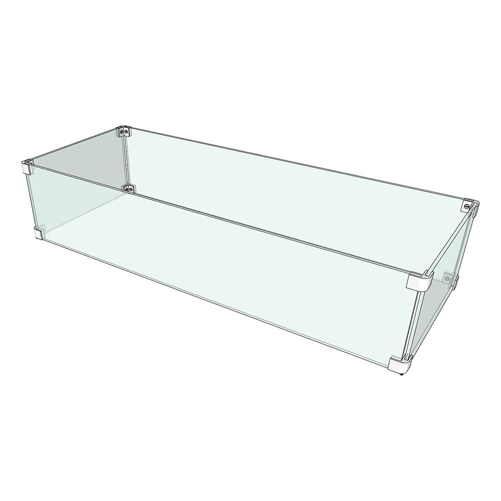 Picture of Outdoor Plus OPT-WG-4614 8 x 14 x 46 in. Rectangle Tempered Glass Wind Guard