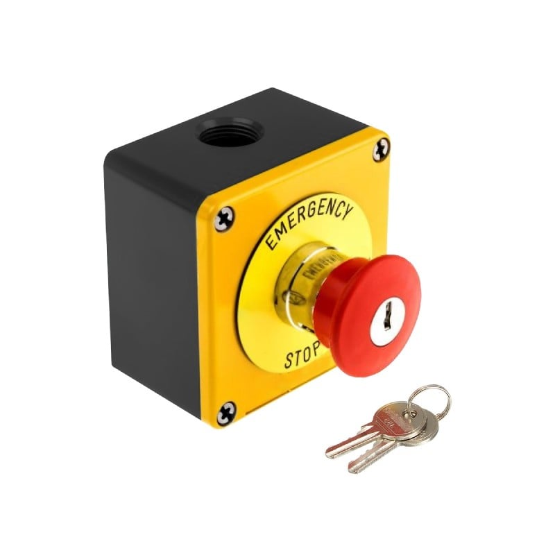 Picture of Outdoor Plus OPT-ESTOPKEY 110V Emergency Stop Push Button with Key Lock