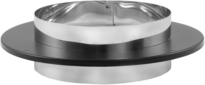 Picture of Duravent A6DVL-ADC 6 in. DuraBlack & DVL Chimney Adapter with Trim - 8678&#44; Black