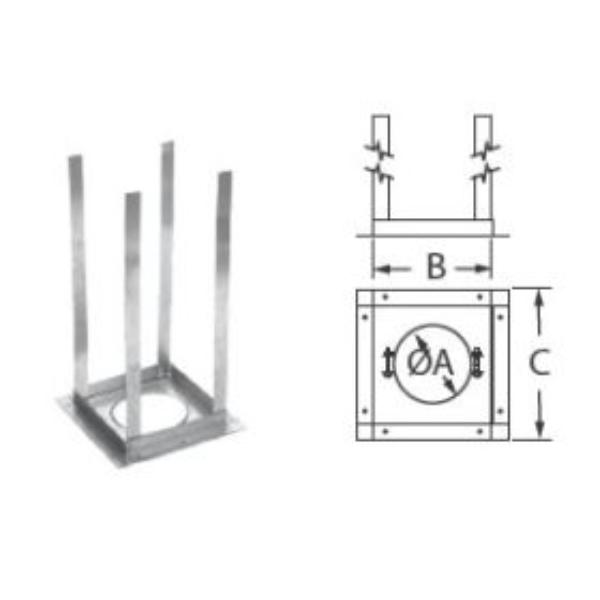 Picture of Duravent D35CVS-FS 3 x 5 in. CVS Concentric Venting System Firestop Support