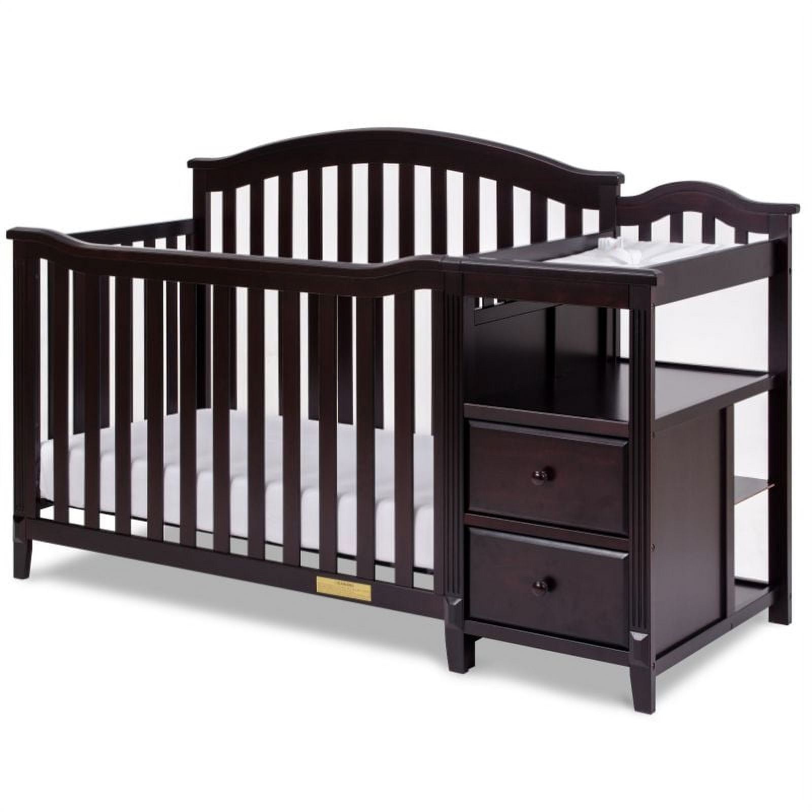 Picture of AFG Baby Furniture 4566E-016E Kali 4-in-1 Convertible Crib & Changer with Toddler Guardrail&#44; Espresso