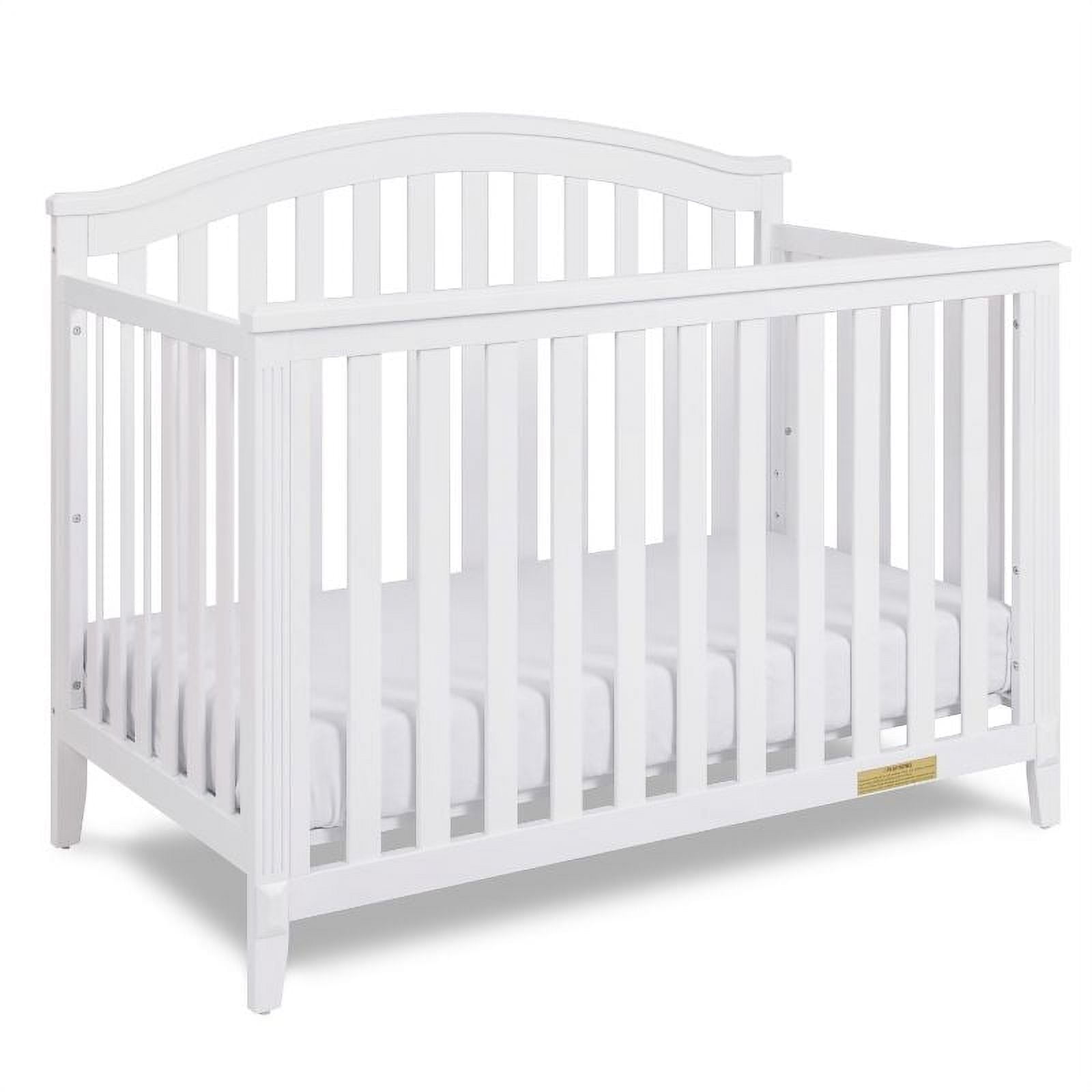 Picture of AFG Baby Furniture 457W-016W Kali II 4-in-1 Convertible Crib with Toddler Guardrail&#44; White