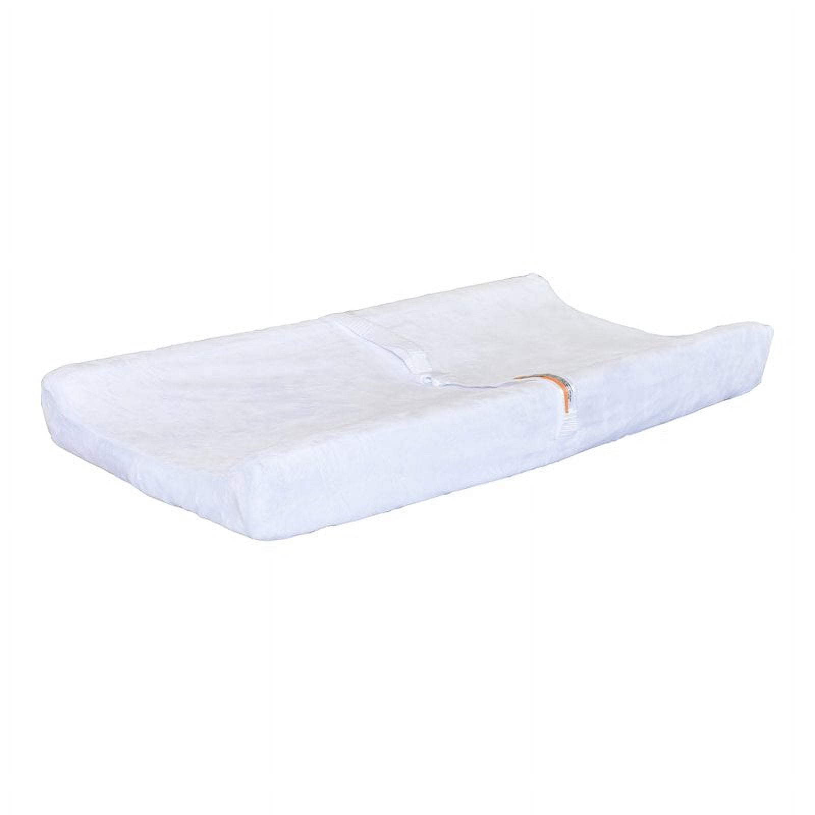 Contoured Changing Pad with Cover, White