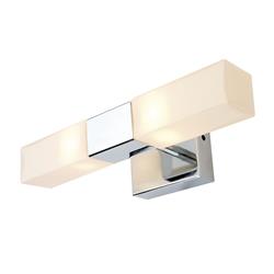 Picture of Afina L-104 Double LED Bathroom Lighting Glass Sconce - Polished Chrome - Square
