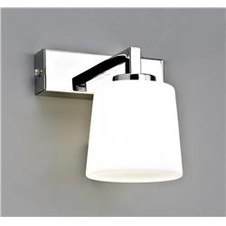 Picture of Afina L-107-1 Single LED Bathroom Lighting Sconce with Opal Glass Shade - Polished Chrome