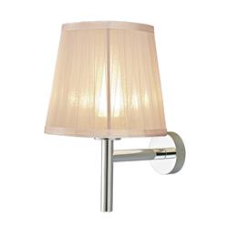Picture of Afina L102 Single LED Bathroom Lighting Sconce with Fabric Shade - Polished Chrome