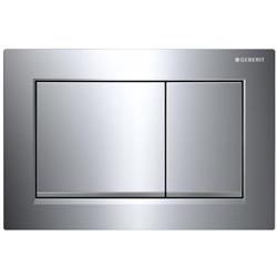115.080.KJ.1 Flush Plate - White & Polished Chrome