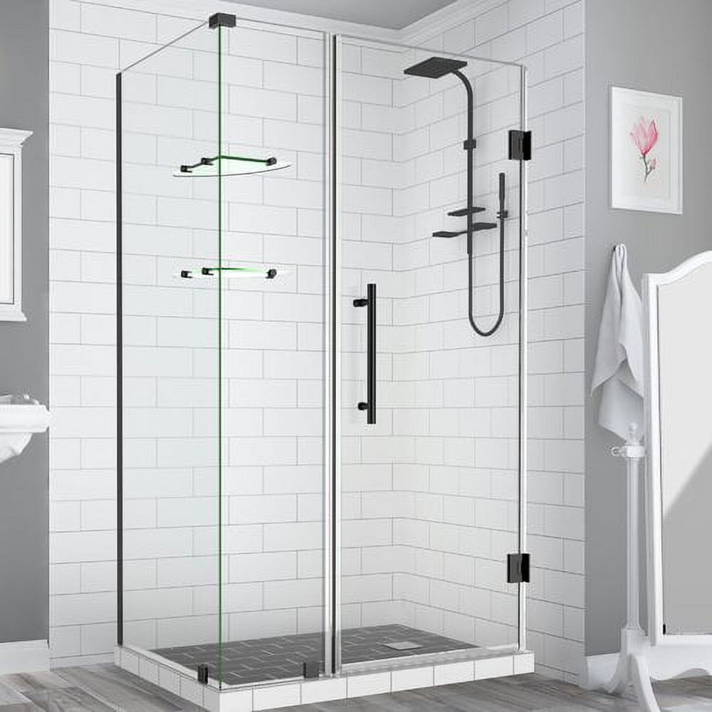 BromleyGS Frameless Corner Hinged Shower Enclosure - Oil Rubbed Bronze