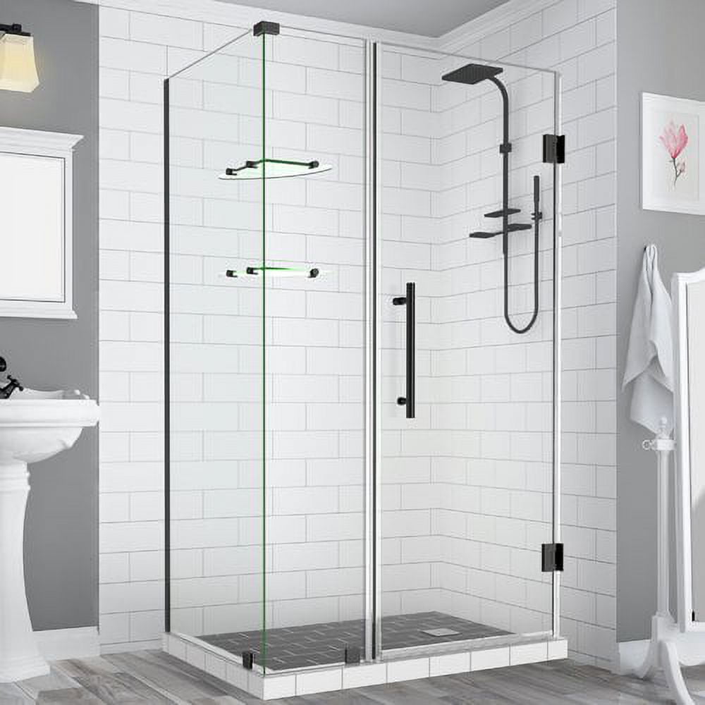BromleyGS Frameless Corner Hinged Shower Enclosure - Oil Rubbed Bronze