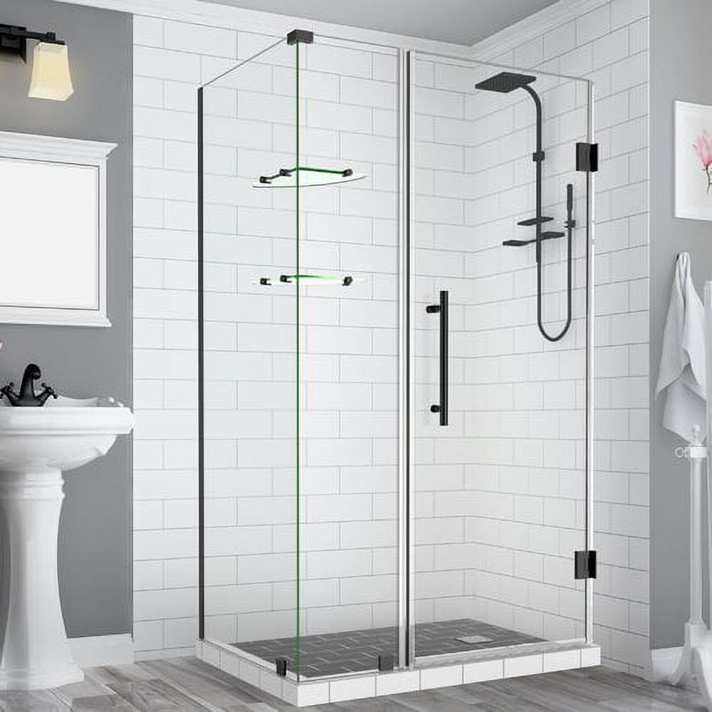 BromleyGS Frameless Corner Hinged Shower Enclosure - Oil Rubbed Bronze