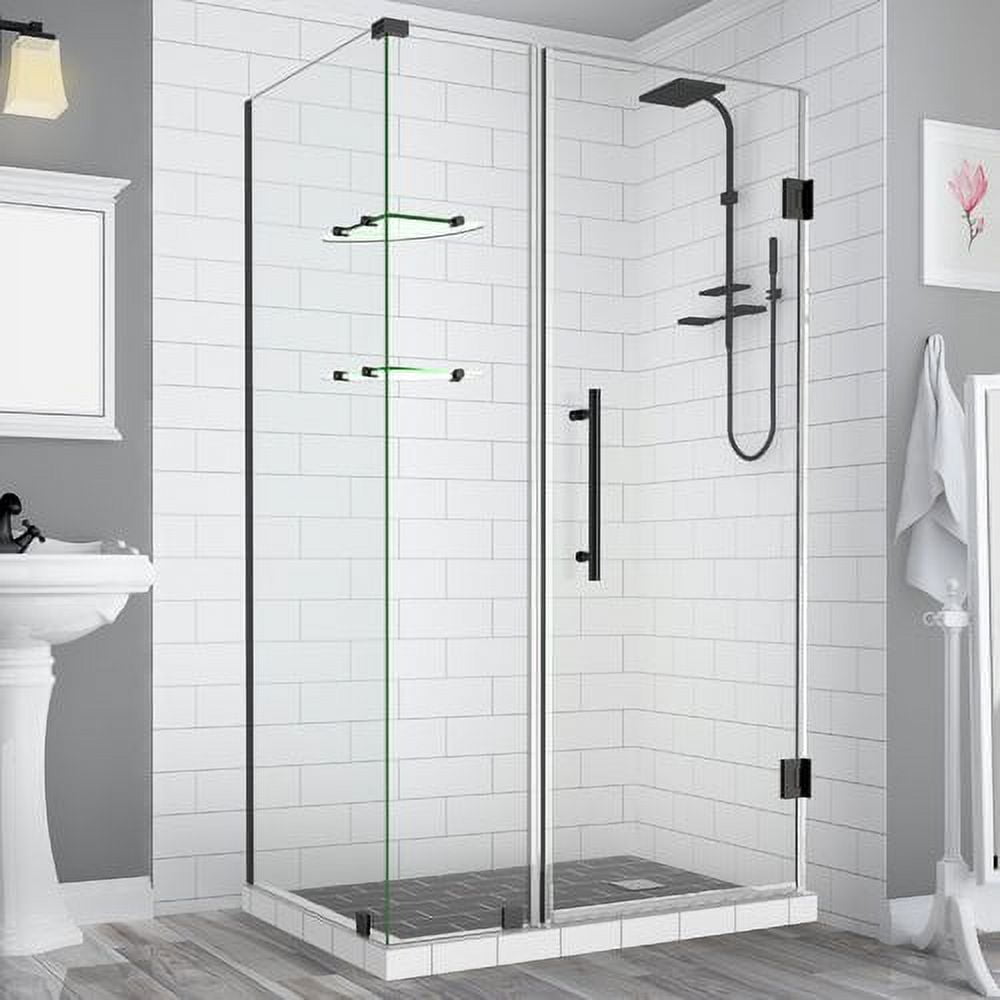 BromleyGS Frameless Corner Hinged Shower Enclosure - Oil Rubbed Bronze