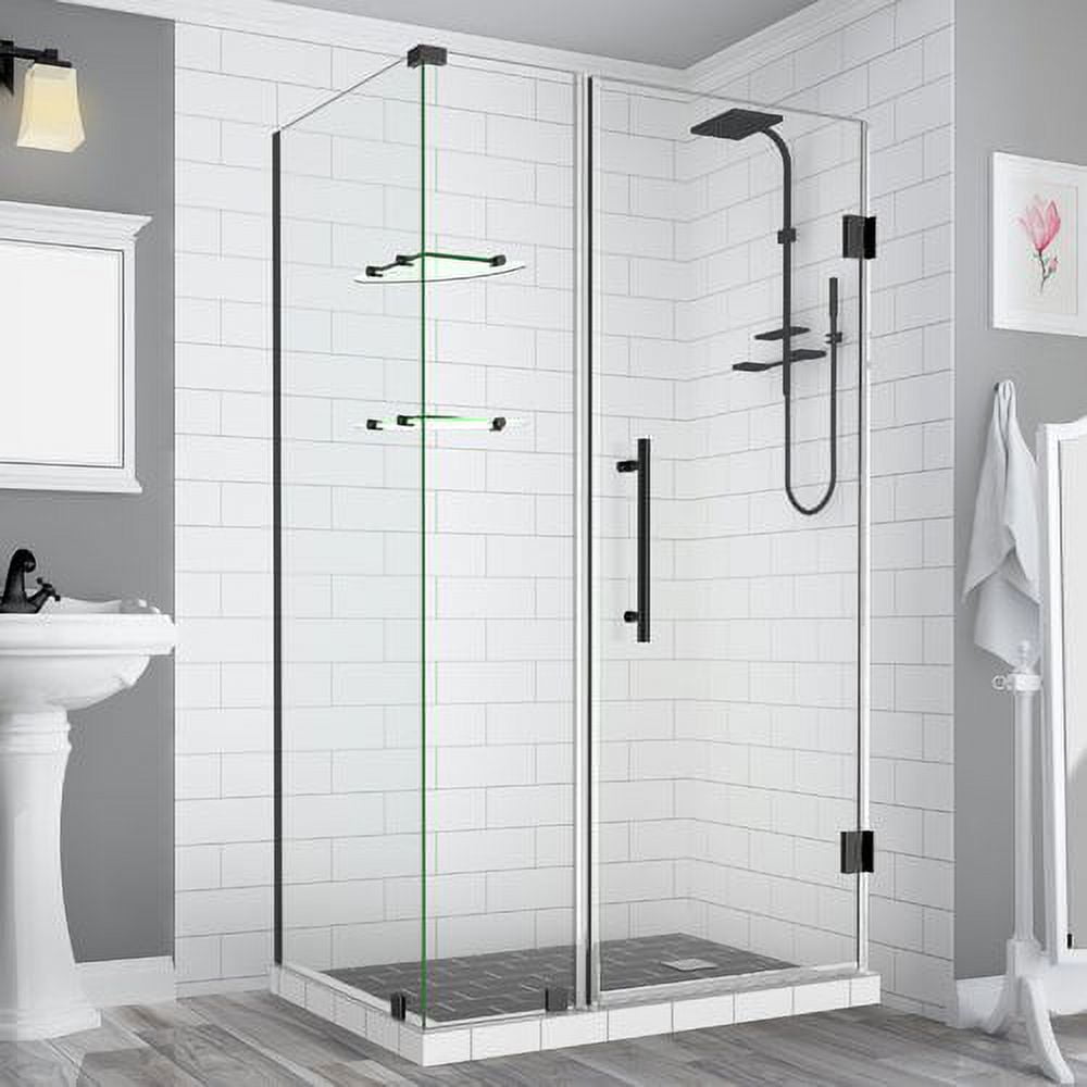 BromleyGS Frameless Corner Hinged Shower Enclosure - Oil Rubbed Bronze