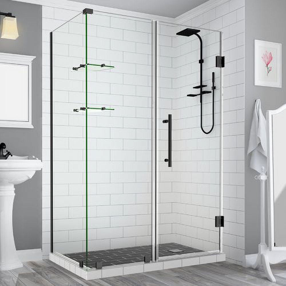 BromleyGS Frameless Corner Hinged Shower Enclosure - Oil Rubbed Bronze