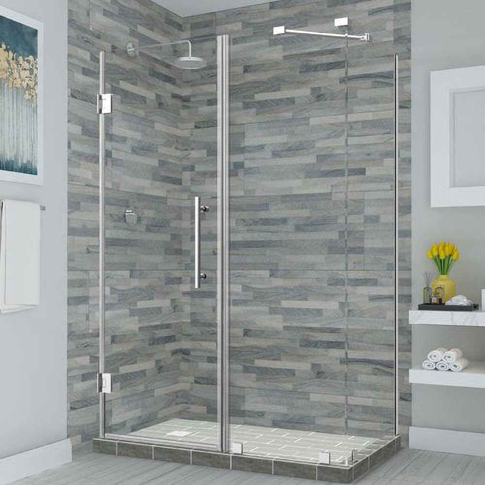 Bromley Frameless Corner Hinged Shower Enclosure - Chrome