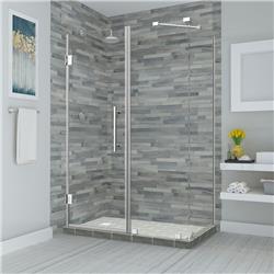 Bromley Frameless Corner Hinged Shower Enclosure - Chrome