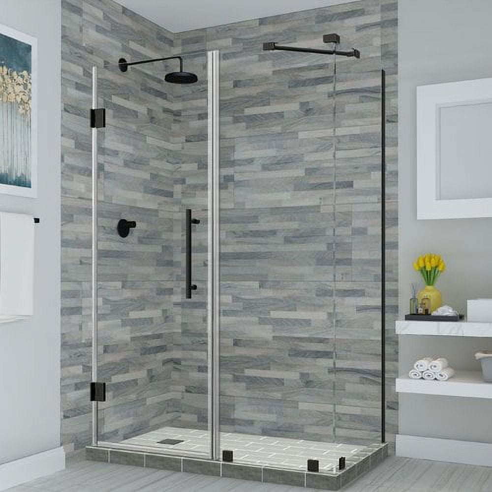 Bromley Frameless Corner Hinged Shower Enclosure - Oil Rubbed Bronze