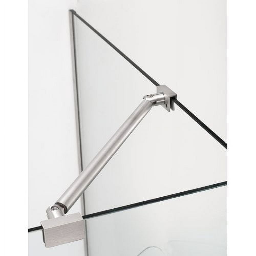 Bromley Frameless Corner Hinged Shower Enclosure - Stainless Steel