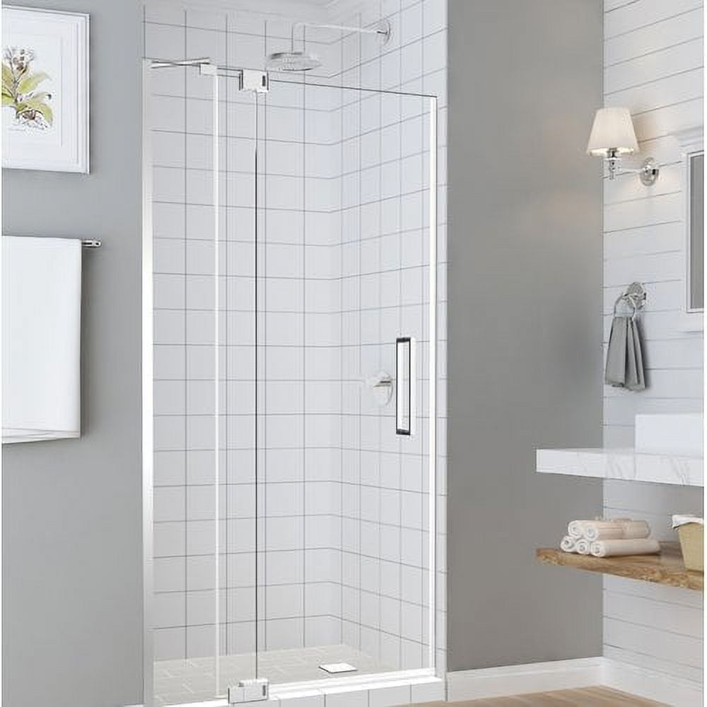 Picture of Aston SDR950EZ-CH-3642-10 Madox 36 to 42 x 74.875 in. Frameless Pivot Shower Door - Chrome