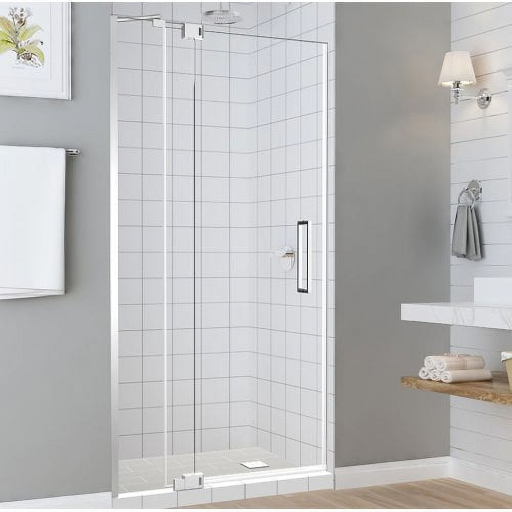 Picture of Aston SDR950EZ-CH-4248-10 Madox 42 to 48 x 74.875 in. Frameless Pivot Shower Door - Chrome