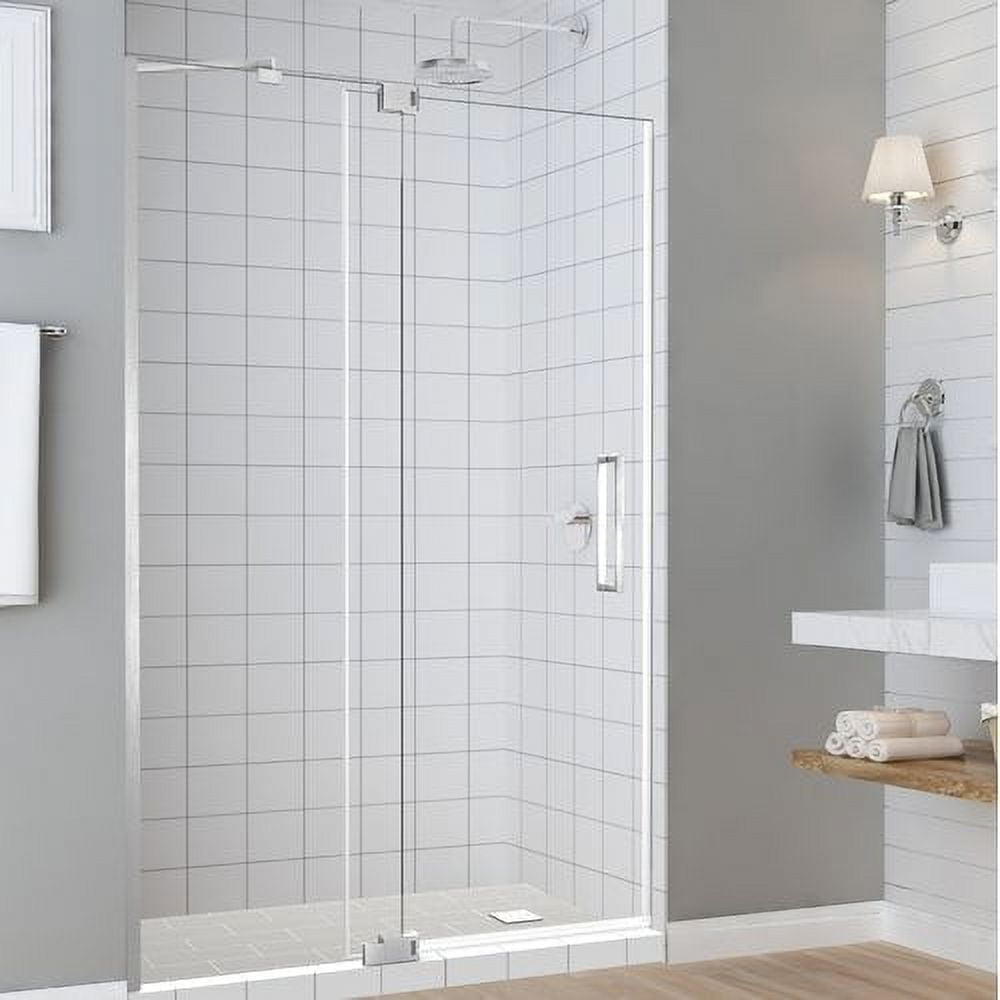 Picture of Aston SDR950EZ-SS-4854-10 Madox 48 to 54 x 74.875 in. Frameless Pivot Shower Door - Stainless Steel
