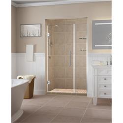 Picture of Aston SDR960EZ-CH-5422-10 Belmore GS 53.25 to 54.25 x 72 in. Frameless Hinged Shower Door with Glass Shelves - Chrome