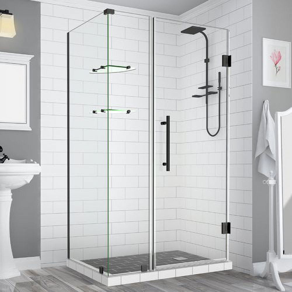 Bromley GS Frameless Corner Hinged Shower Enclosure - Oil Rubbed Bronze - 72 x 48 x 30.38 in.