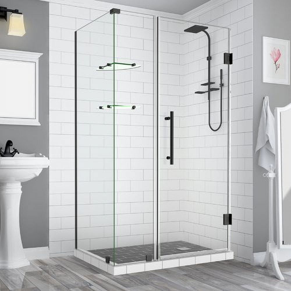 Bromley GS Frameless Corner Hinged Shower Enclosure - Oil Rubbed Bronze - 72 x 48 x 36.38 in.