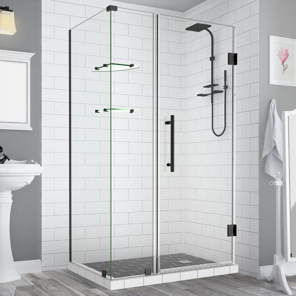 Bromley GS Frameless Corner Hinged Shower Enclosure - Oil Rubbed Bronze - 72 x 48 x 38.38 in.