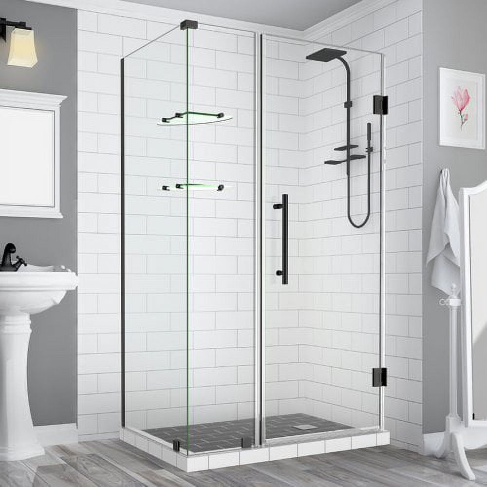 Bromley GS Frameless Corner Hinged Shower Enclosure - Oil Rubbed Bronze - 72 x 49 x 30.38 in.