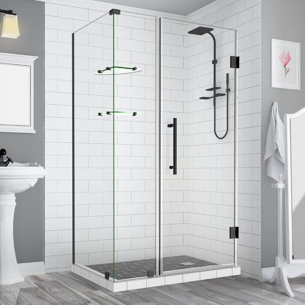 Bromley GS Frameless Corner Hinged Shower Enclosure - Oil Rubbed Bronze - 72 x 49 x 32.38 in.