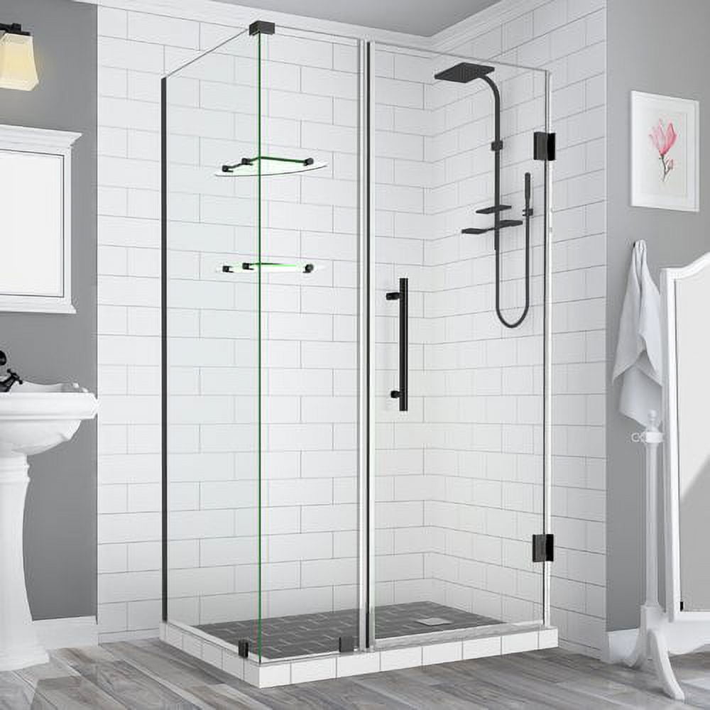 Bromley GS Frameless Corner Hinged Shower Enclosure - Oil Rubbed Bronze - 72 x 49 x 36.38 in.
