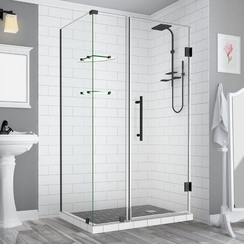 Bromley GS Frameless Corner Hinged Shower Enclosure - Oil Rubbed Bronze - 72 x 49 x 38.38 in.