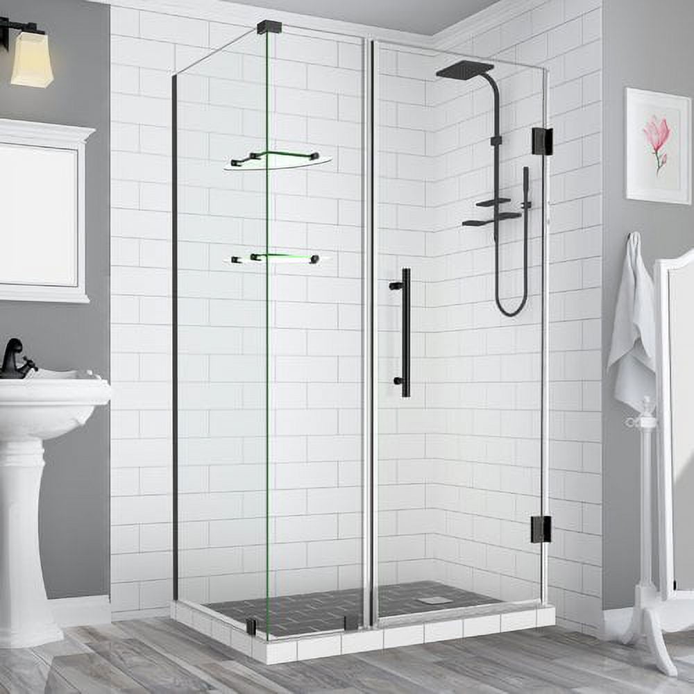 Bromley GS Frameless Corner Hinged Shower Enclosure - Oil Rubbed Bronze - 72 x 50 x 30.38 in.
