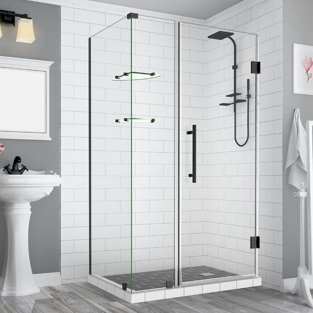 Bromley GS Frameless Corner Hinged Shower Enclosure - Oil Rubbed Bronze - 72 x 50 x 38.38 in.